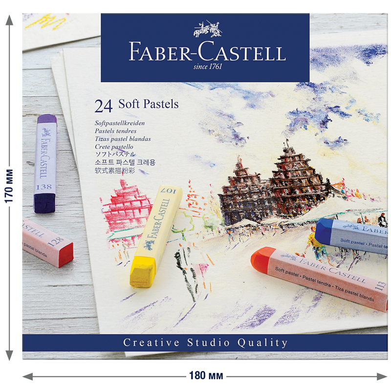 Пастель Faber-Castell "Soft pastels", 24 цвета, картон. упаковка - фото 3