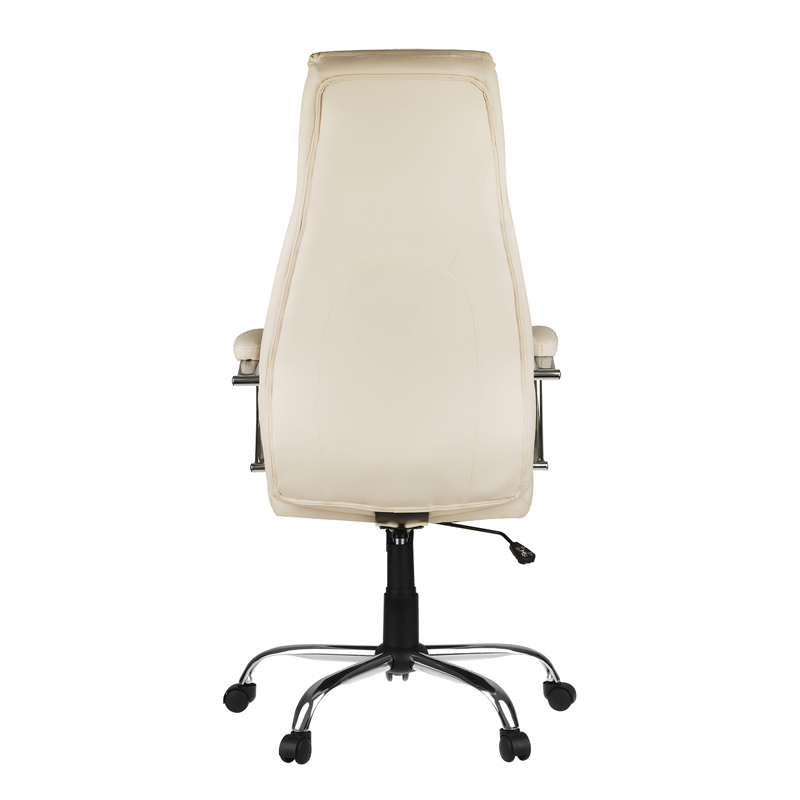Кресло руководителя Helmi HL-E24 "Iсon", экокожа бежевая, хром - фото 4