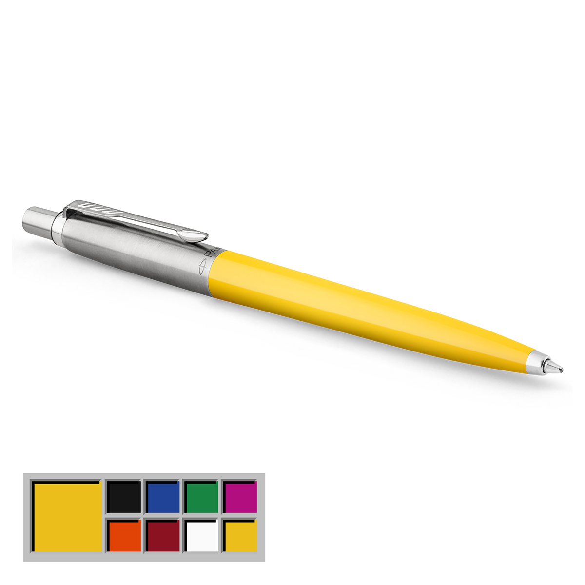 Ручка шариковая Parker "Jotter Yellow CT" синяя, 1,0мм, кнопочн., пластик. корпус, блистер - фото 2
