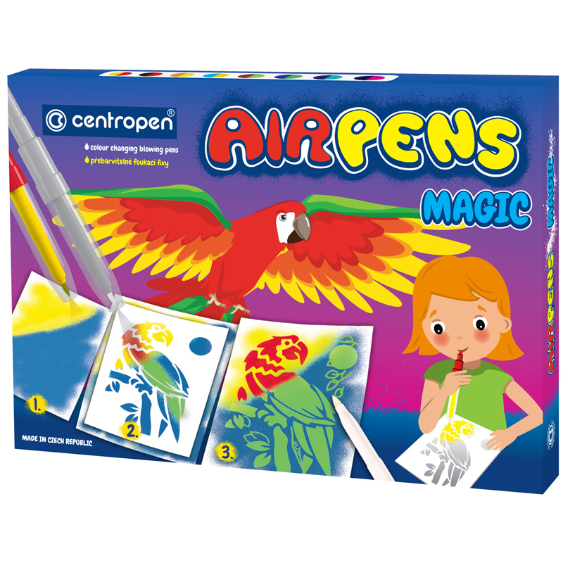 Фломастеры воздушные Centropen "AirPens Magic", 08цв.+3, картон. упаковка - фото 1