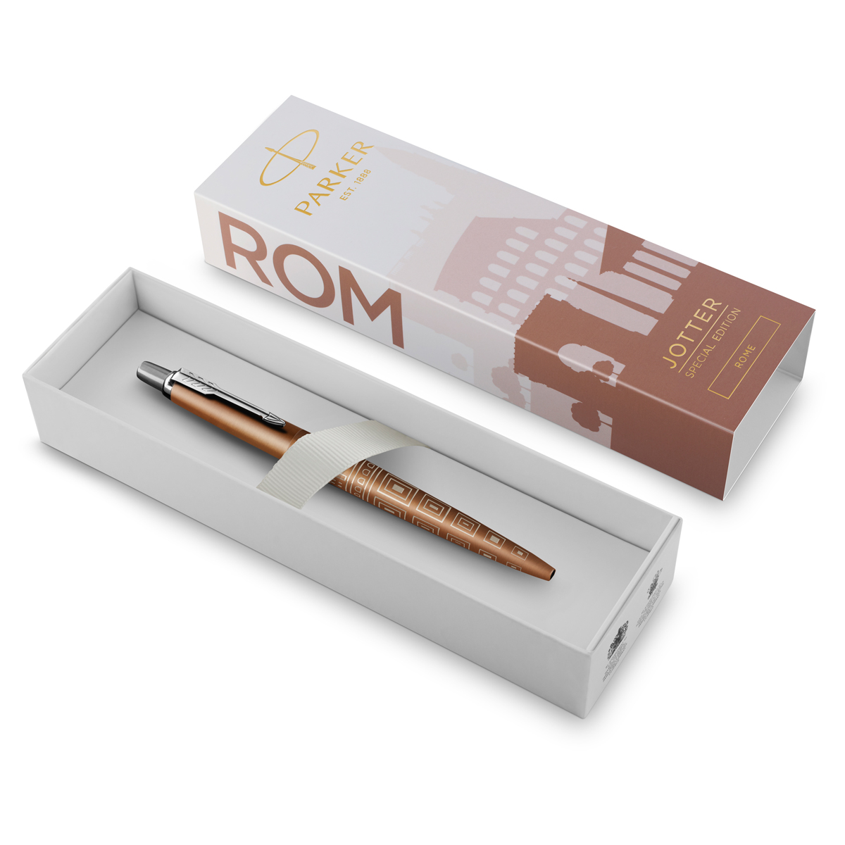 Ручка шариковая Parker "Jotter Rome Bronze CT" синяя, 1,0мм, кнопочн., подарочная упаковка - фото 4