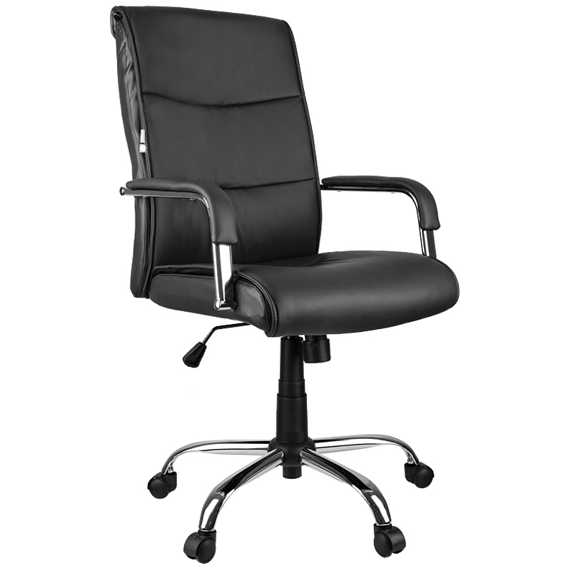 Кресло руководителя Helmi HL-E03 "Accept", экокожа черная - фото 1