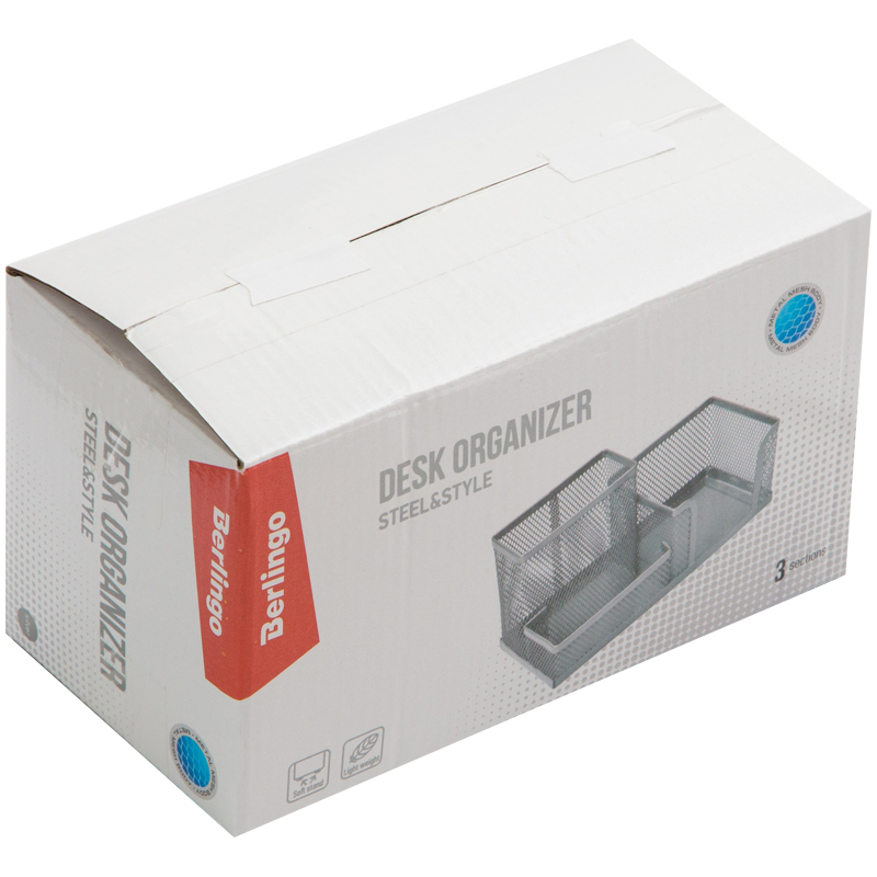 Настольная подставка Berlingo "Steel&Style", 3 секции, металлическая, серебристая - фото 3