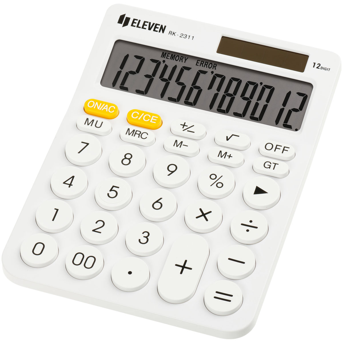 Калькулятор настольный Eleven RK-2311-WH, 12 разрядов, двойное питание, 143*192*26мм, белый - фото 1