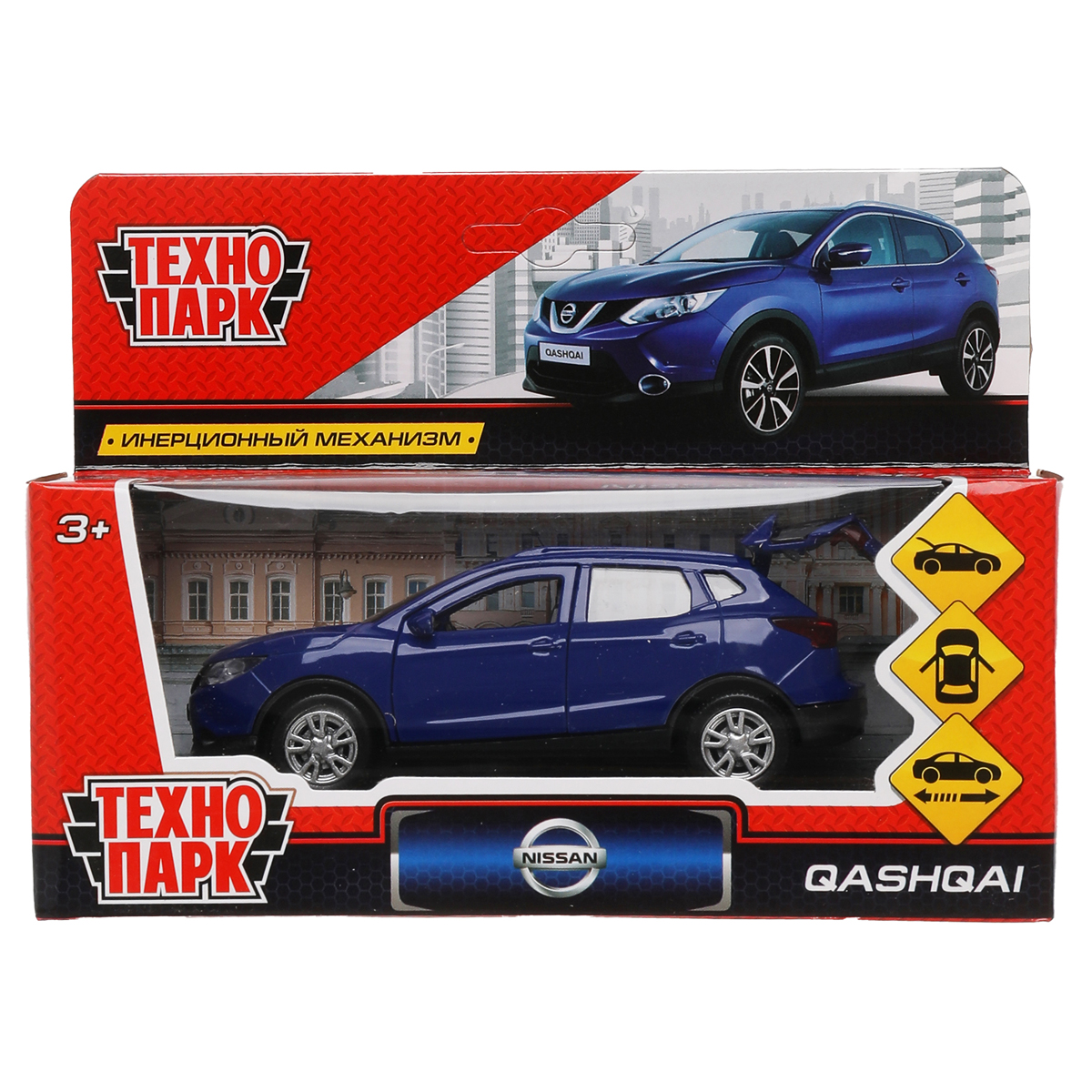 Машина игрушечная Технопарк "Nissan Qashqai", NISSAN, металл., 12см, синий, инерционная, с подвижными элементами - фото 1