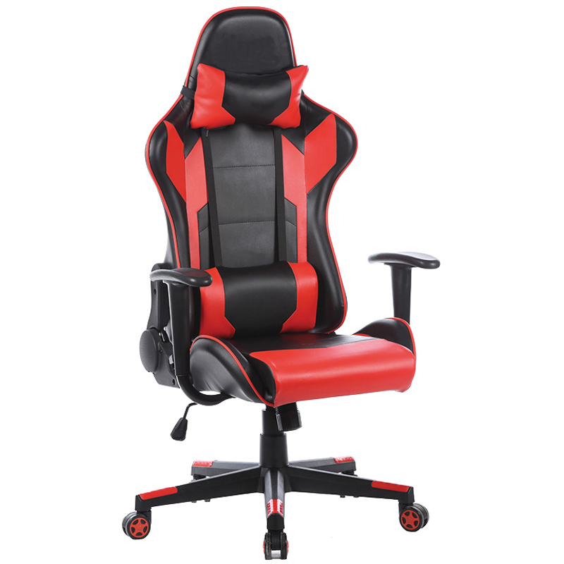 Кресло игровое Helmi HL-G01 "Victory", искусственная кожа, черная/красная, 2 подушки - фото 1