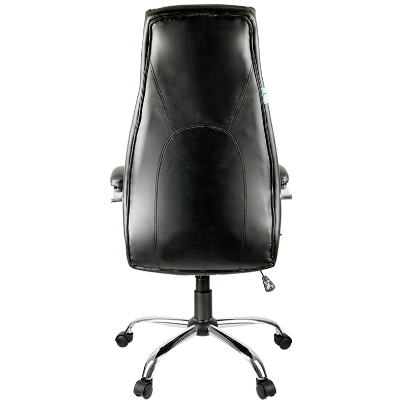 Кресло руководителя Helmi HL-E24 "Iсon", экокожа черная, хром - фото 4