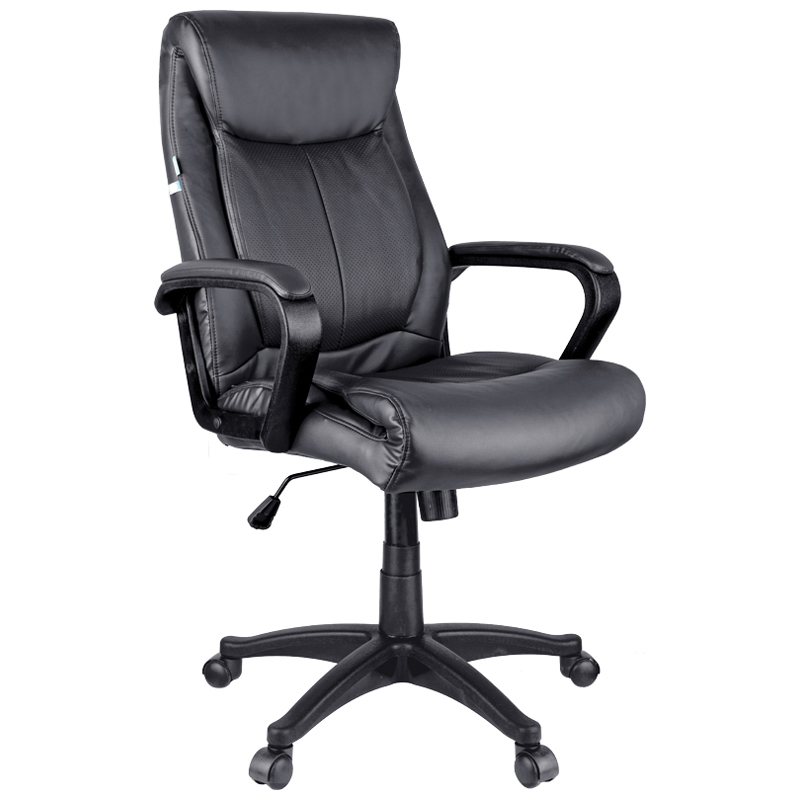 Кресло руководителя Helmi HL-E02 "Income", экокожа черная - фото 1