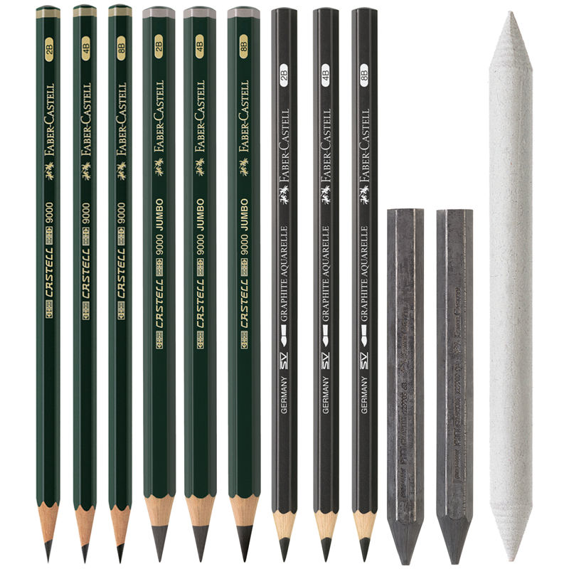 Набор карандашей ч/г Faber-Castell "Pitt Graphite", 19 предметов, заточен., метал. кор. - фото 2