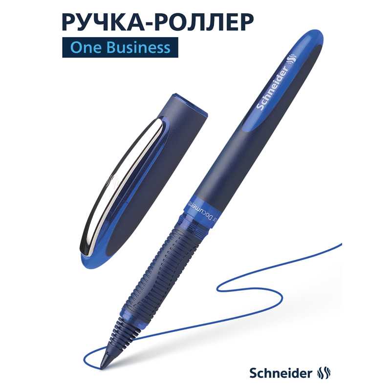 Роллер SCHNEIDER One Business 183003 синий, 0,6 мм - фото 2