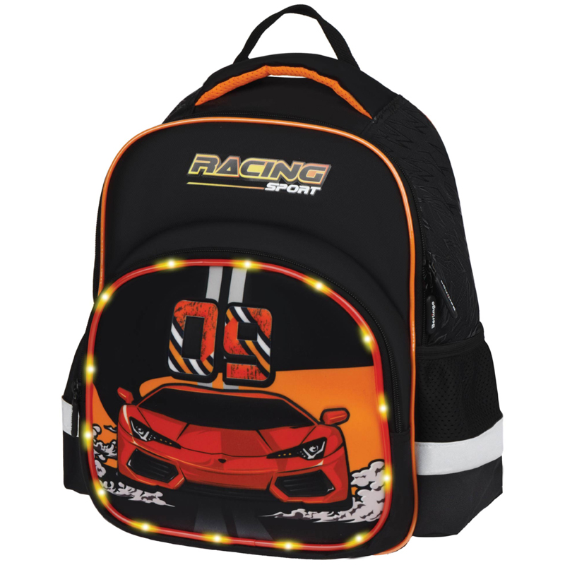 Рюкзак Berlingo Kids "Racing sport" 36*27*12см, 1 отделение, 2 кармана, эргономичная спинка, LED кант - фото 1
