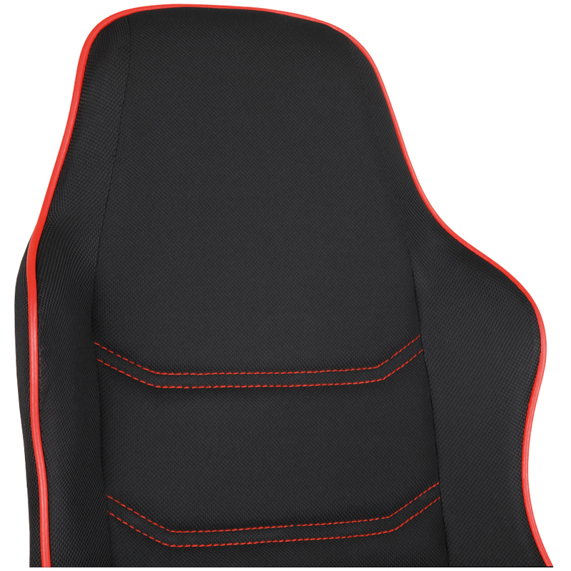 Кресло игровое Helmi HL-S09 "Red line", ткань черная/красная - фото 7