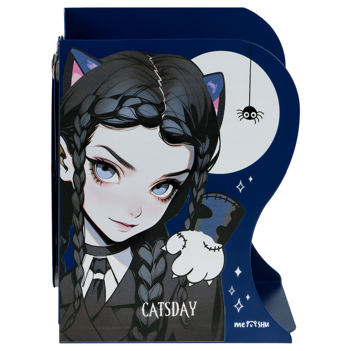 Подставка для книг MESHU "Catsday", металлическая, 3 отделения, раздвижная - фото 2