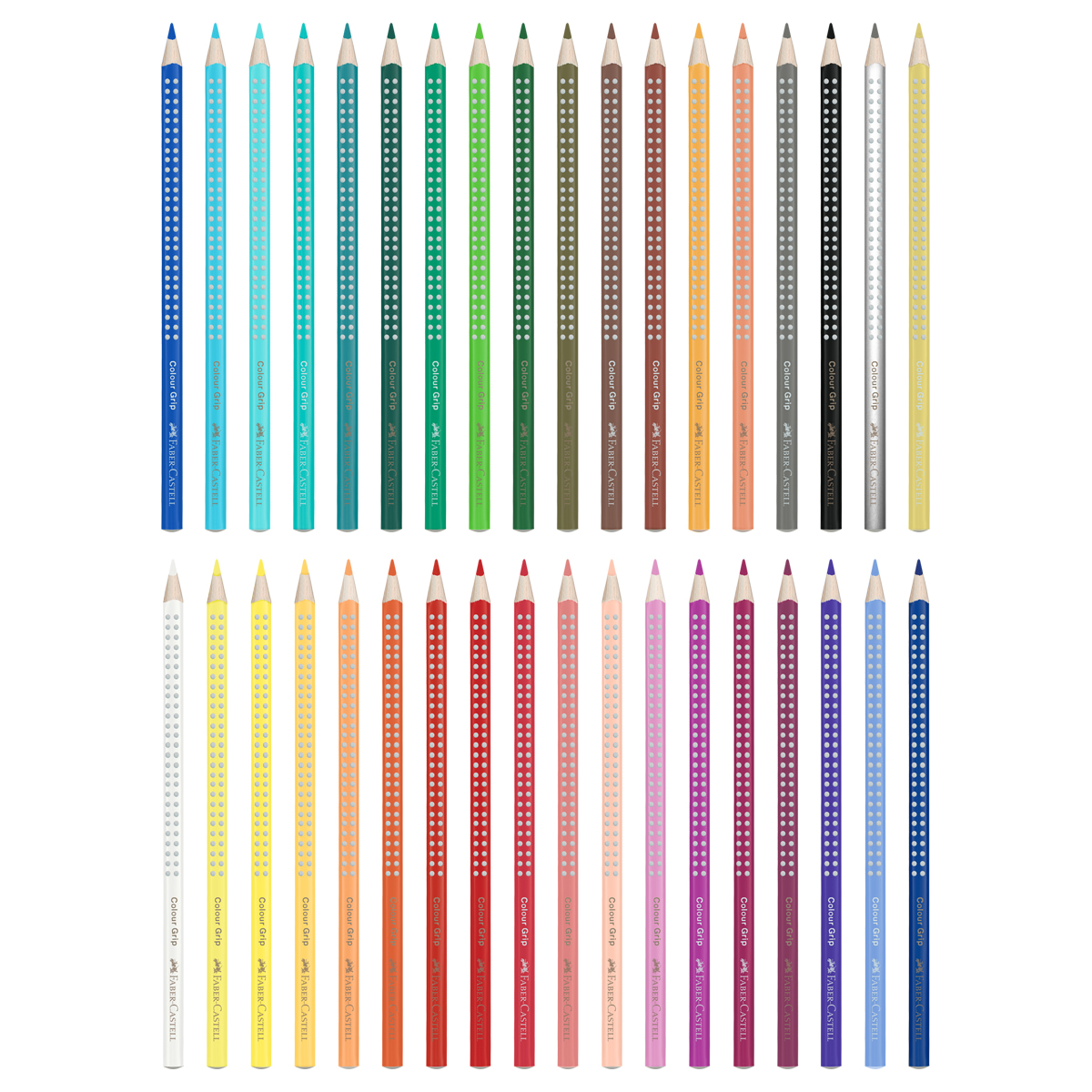 Карандаши цветные Faber-Castell "Grip", 36цв., трехгран., заточен., картон., европодвес - фото 2
