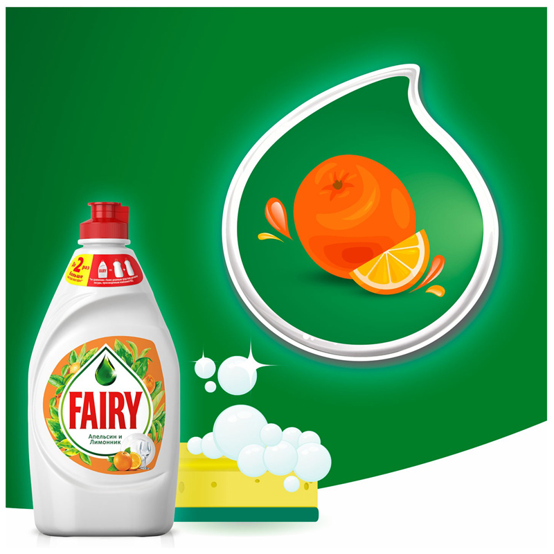 Средство для мытья посуды, 900 мл, FAIRY (Фейри) "Сочный лимон" - фото 8