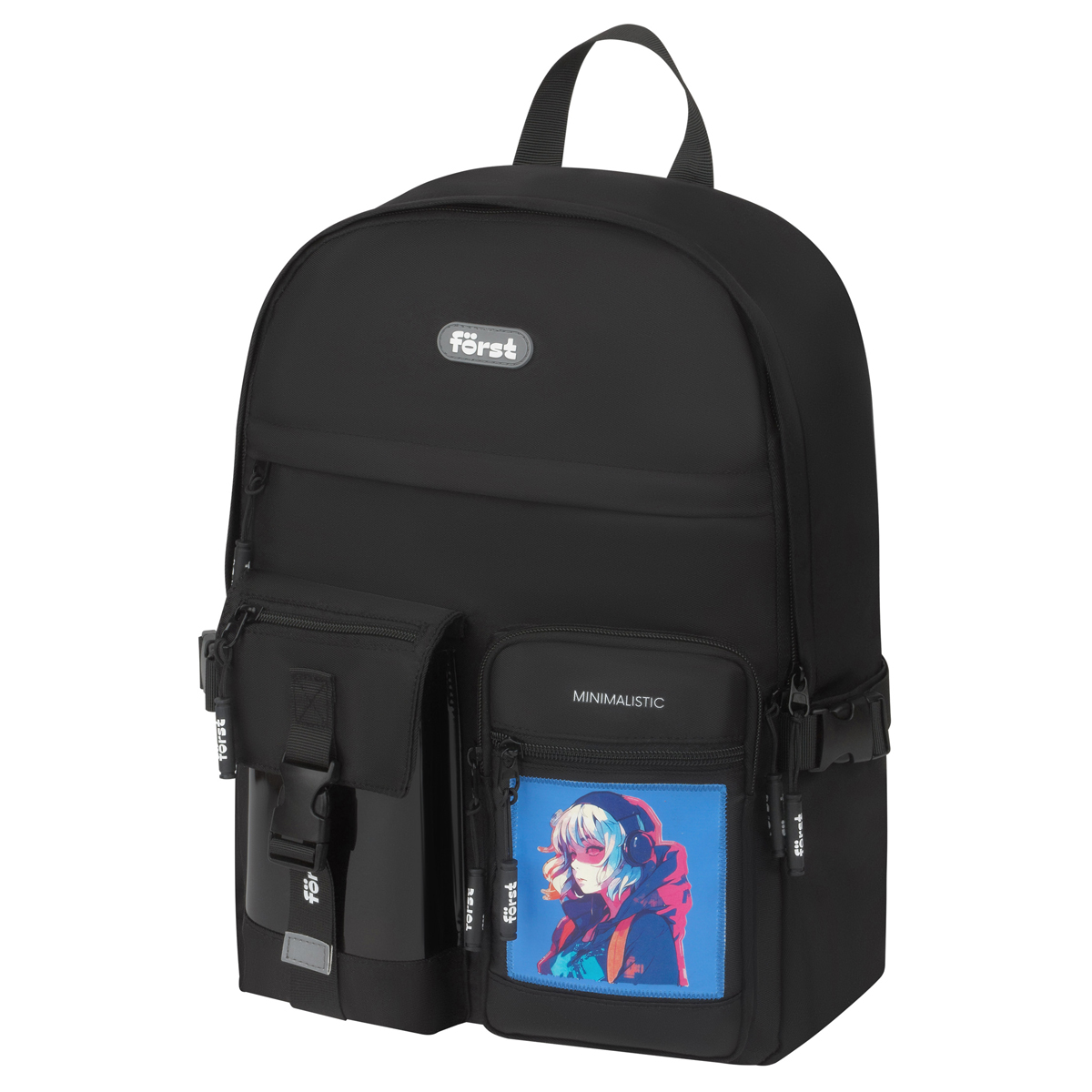 Рюкзак F?rst F-Teens "Anime girl" 40*28*15см, 1 отделение, 7 карманов, уплотненная спинка - фото 1