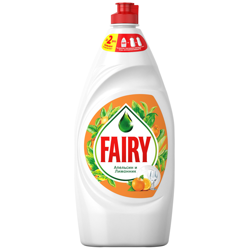 Средство для мытья посуды, 900 мл, FAIRY (Фейри) "Сочный лимон" - фото 1