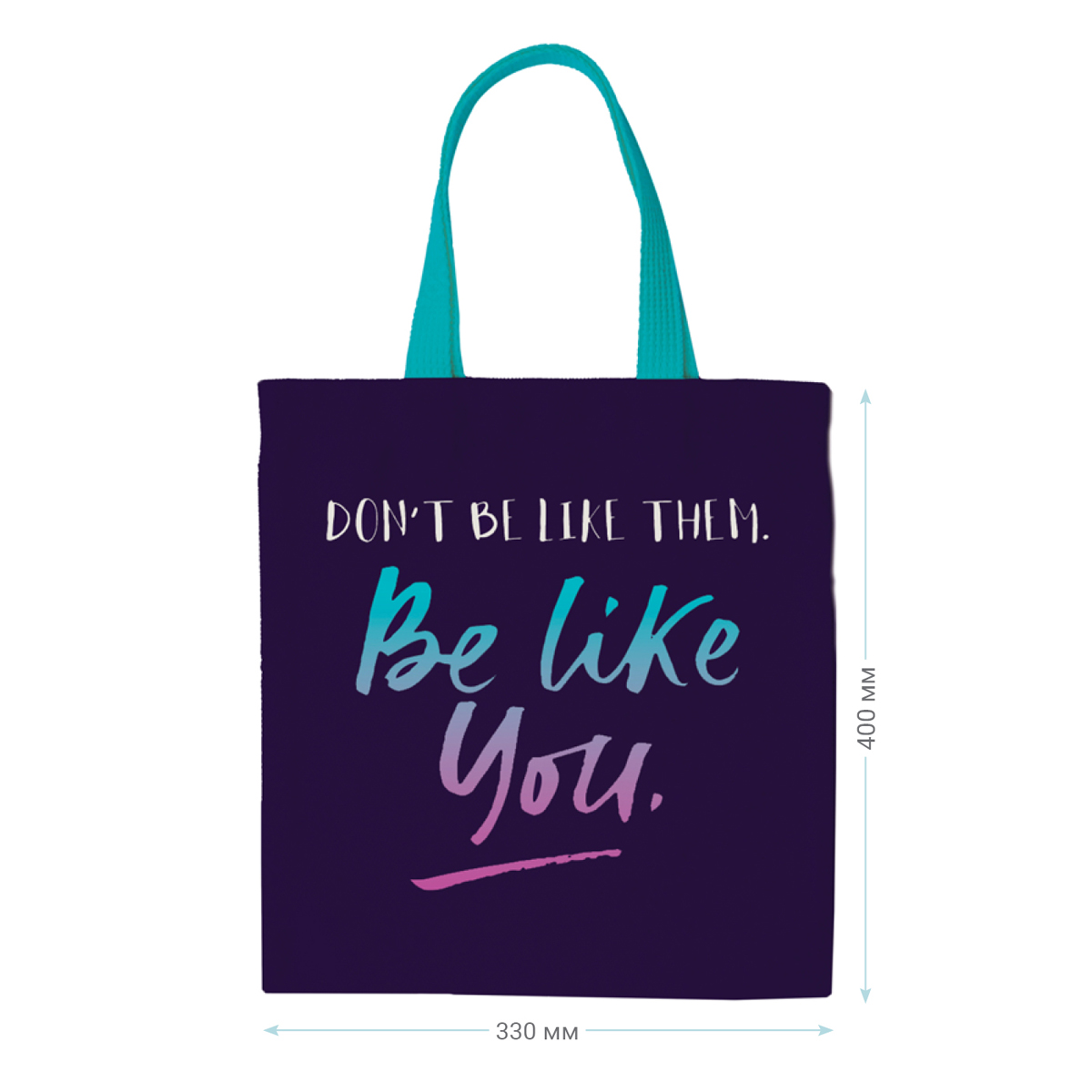 Сумка-шоппер MESHU "Be like", 33*40см, канвас - фото 3