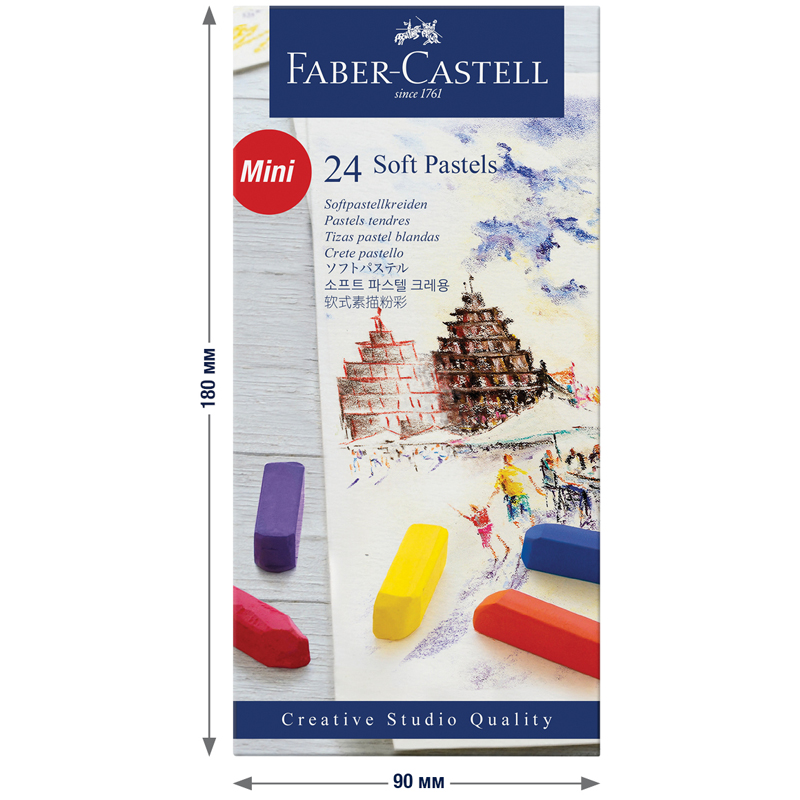Пастель Faber-Castell "Soft pastels", 24 цвета, мини, картон. упаковка - фото 3
