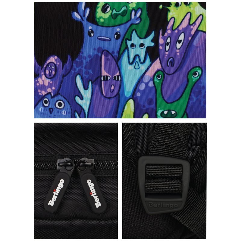 Рюкзак Berlingo Boom "Monsters" 38,5*29*12см, 2 отделения, 3 кармана, анатомическая ЭВА спинка - фото 9