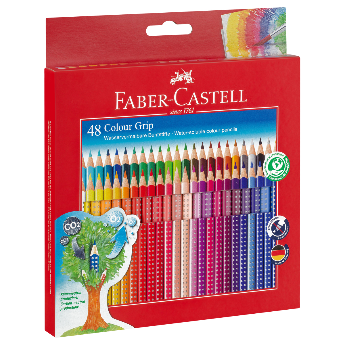 Карандаши цветные Faber-Castell "Grip", 48цв., трехгран., заточен., картон., европодвес - фото 7