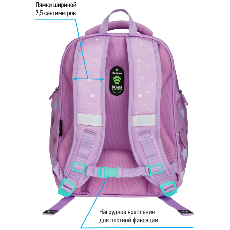Ранец Berlingo Nova "Baby-doll" 37*28*18см, 2 отделения, 2 кармана, анатомическая спинка - фото 6