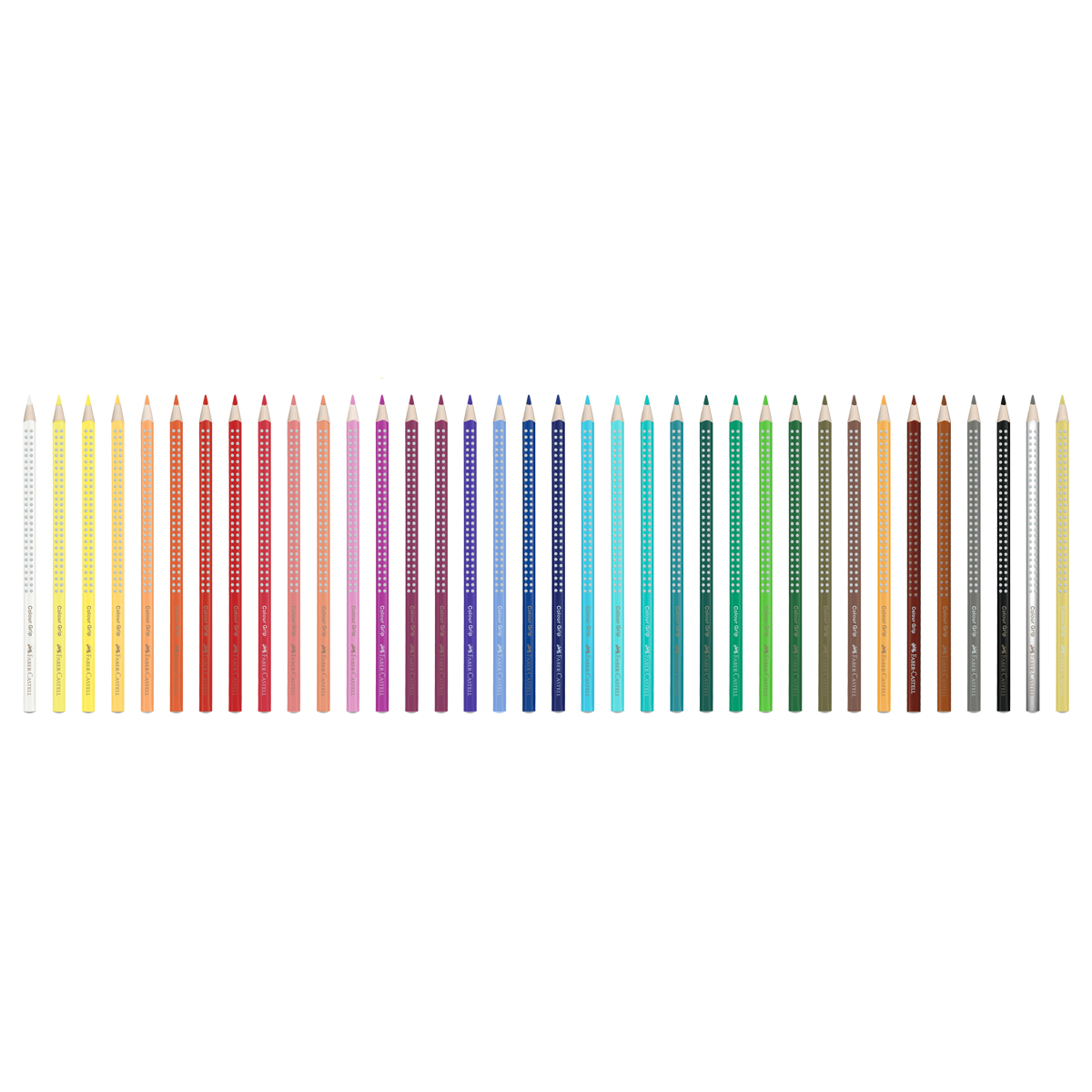 Карандаши цветные Faber-Castell "Grip", 36цв., трехгран., заточен., метал. упак. - фото 2