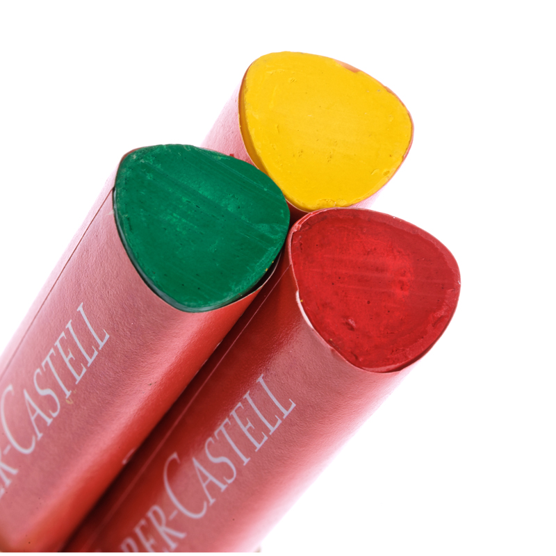 Мелки восковые утолщенные Faber-Castell "Jumbo", 12цв., трехгранные, пластиковая упаковка - фото 4