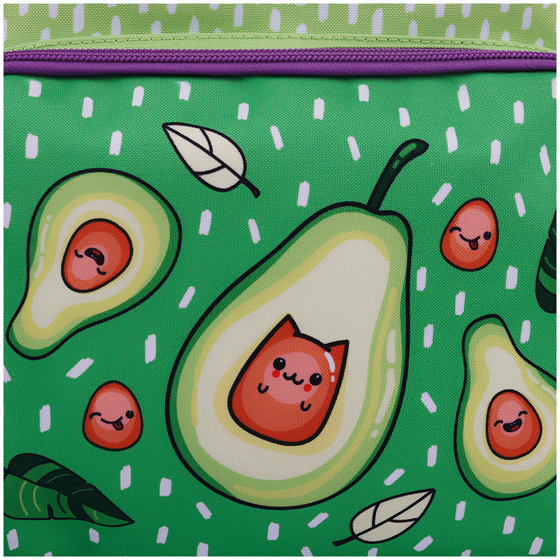 Ранец ArtSpace облегченный Happy School "Happy Avocado" 39*28*18см, 1 отделение, 4 кармана, анатомическая спинка - фото 6
