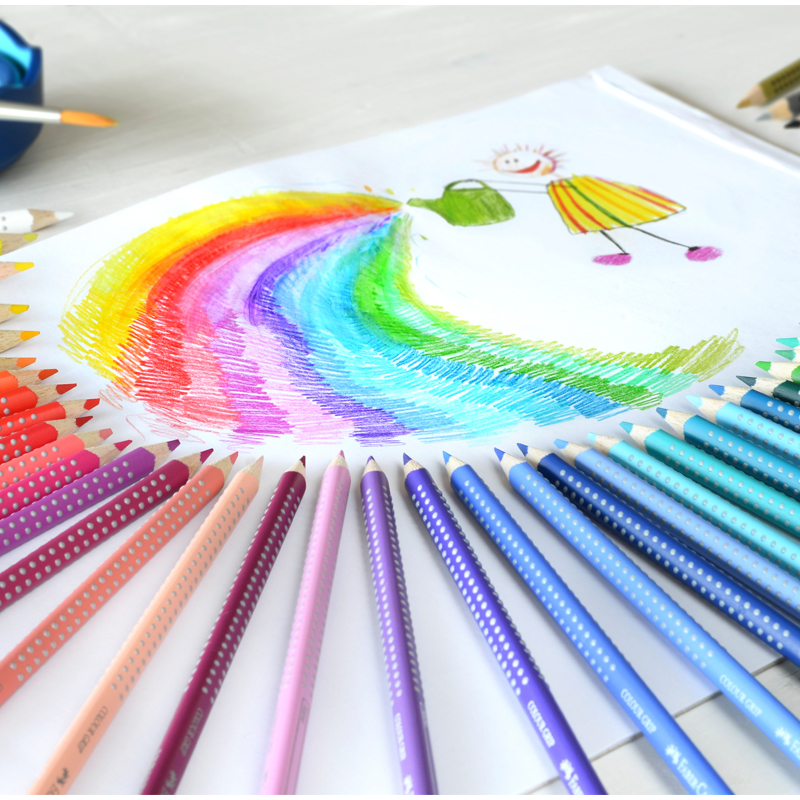 Карандаши цветные Faber-Castell "Grip", 48цв., трехгран., заточен., картон., европодвес - фото 6