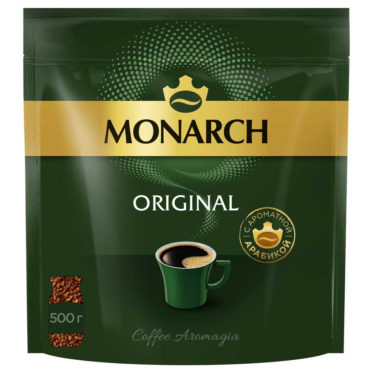 Кофе растворимый Monarch "Original", сублимированный, мягкая упаковка, 500г - фото 1