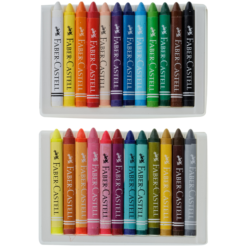 Мелки восковые Faber-Castell, 24цв., трехгранные, картонная упаковка - фото 2