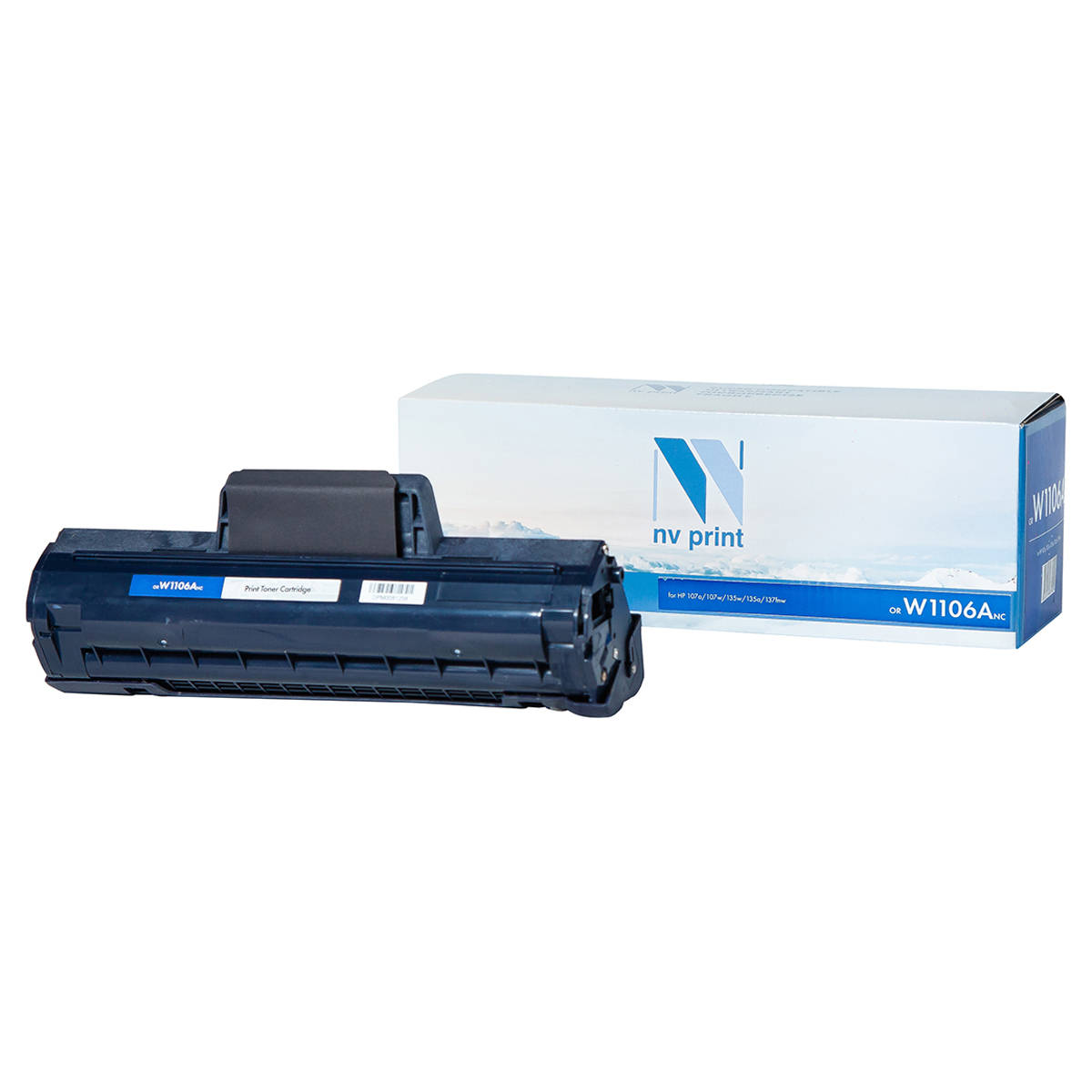 Картридж совм. NV Print W1106A (№106A) черный для HP Laser 107/MFP135/MFP137 (1000стр.) - фото 1