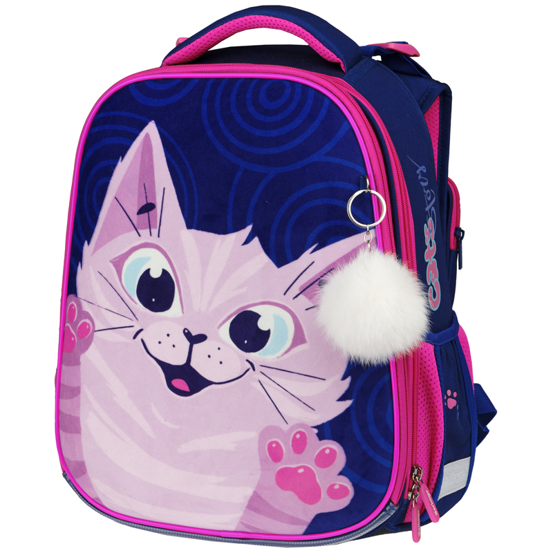 Ранец Berlingo Expert "Scary cat" 37*28*16см, 2 отделения, 2 кармана, анатомическая спинка - фото 1