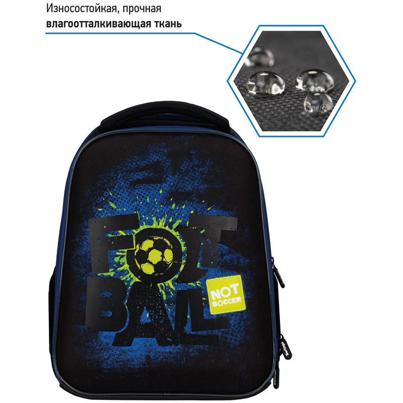 Ранец Berlingo Expert Mini "Football" 36*27*14см, 2 отделения, 2 кармана, анатомическая спинка, мешок для обуви - фото 3