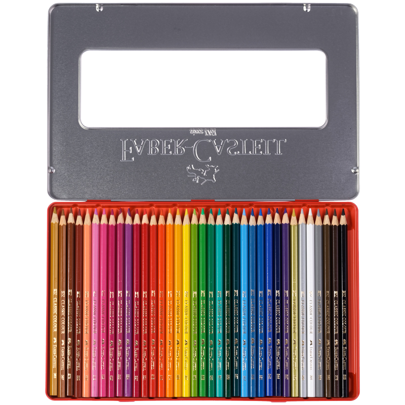 Карандаши цветные Faber-Castell "Замок", 36цв., шестигр., заточ., метал. кор. - фото 3