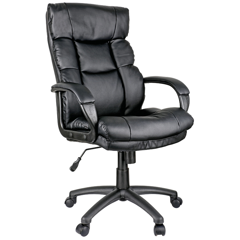 Кресло руководителя Helmi HL-E10 "Forum" LT, экокожа черная - фото 1