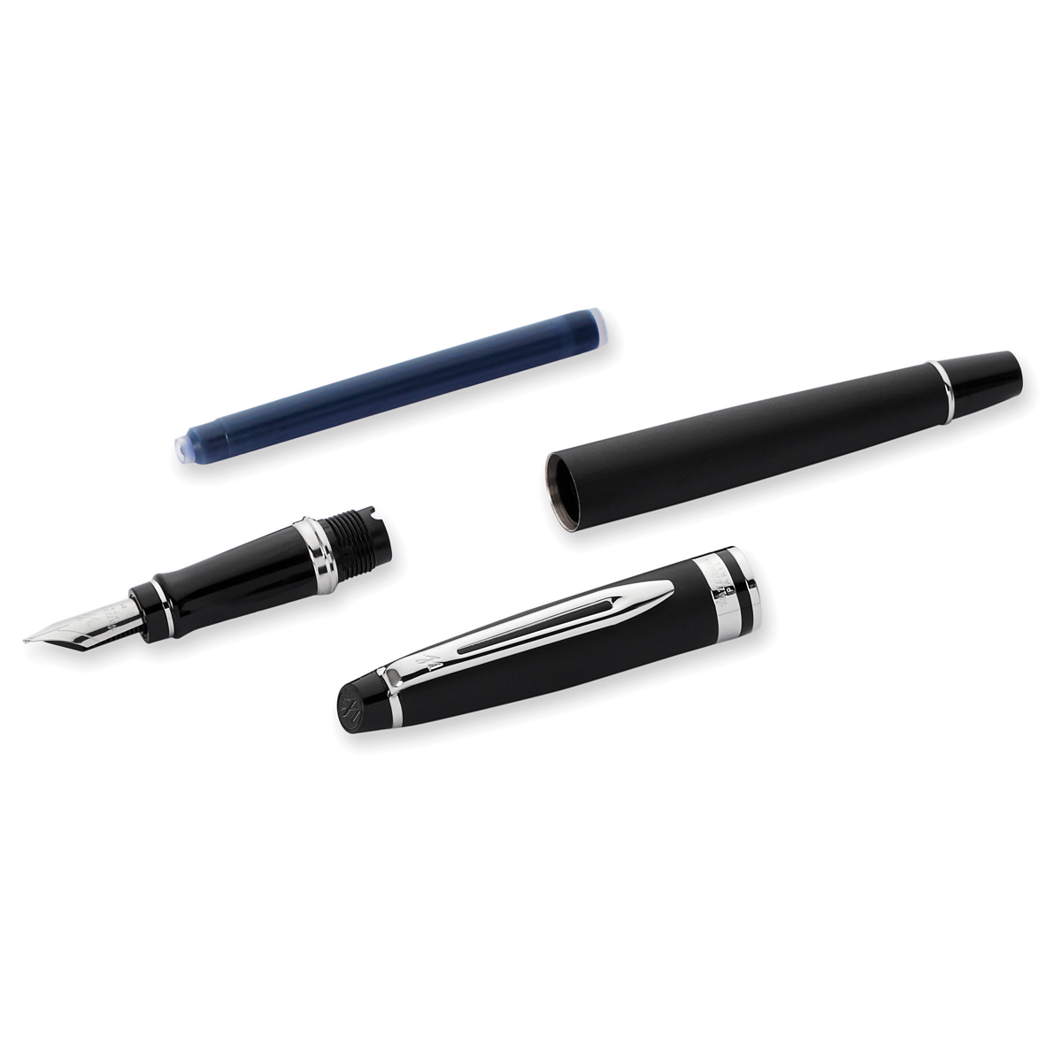 Ручка перьевая Waterman "Expert Matt Black CT" синяя, 1,0мм, подарочная упаковка - фото 3
