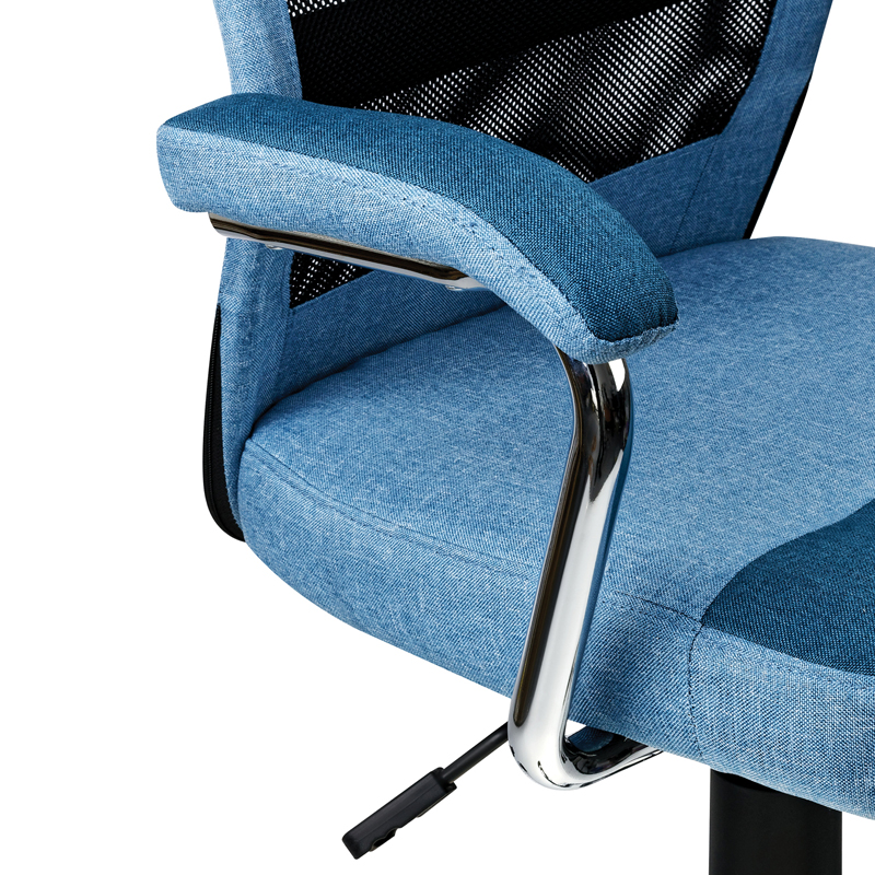 Кресло руководителя Helmi HL-E41 "Stylish", ткань/сетка, синяя/голубая - фото 6