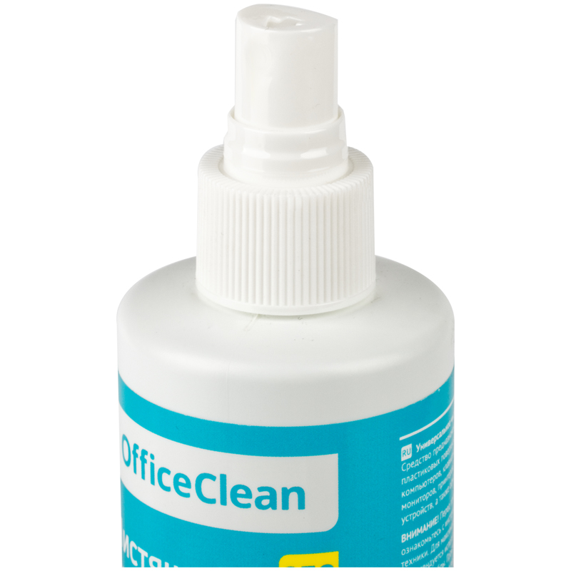 Чистящая жидкость-спрей OfficeClean для пластиковых поверхностей, компьютеров, телефонов, факс-аппаратов и другой оргтехники 250мл - фото 2