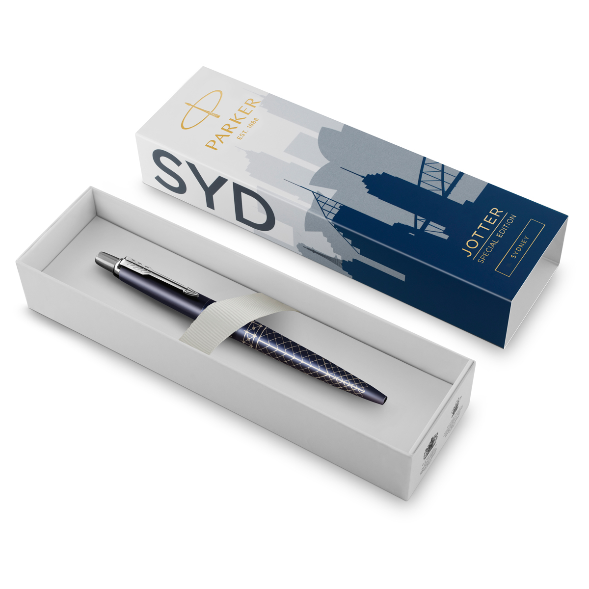 Ручка шариковая Parker "Jotter Sydney Blue CT" синяя, 1,0мм, кнопочн., подарочная упаковка - фото 4
