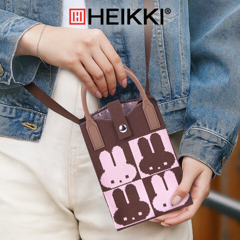 Сумочка-органайзер повседневная HEIKKI KNIT (ХЕЙКИ) кросс боди, вязаная, 17х12х5 см, "Зайчики", 273790 - фото 8