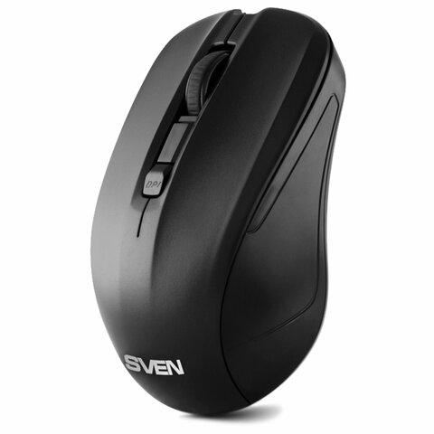 Мышь беспроводная SVEN RX-270W, 3 кнопки + 1 колесо-кнопка, оптическая, чёрная, SV-016234 - фото 1