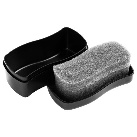 Губка-волна мини для обуви из гладкой кожи БЕСЦВЕТНАЯ, компактный размер, SHEGRA (ШЕГРА), 700775 - фото 3