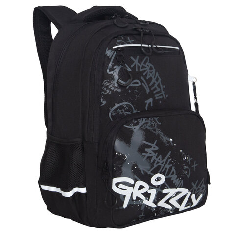 Рюкзак GRIZZLY школьный, анатомическая спинка, 2 отделения, для мальчиков, "BREAK DOWN", 39х28х20 см, RB-554-7/4 - фото 1