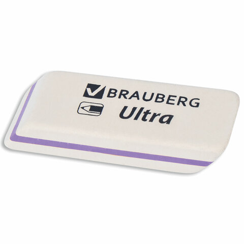 Ластик BRAUBERG "Ultra", 50х14х8 мм, белый, детали ассорти, натуральный каучук, 228704 - фото 3