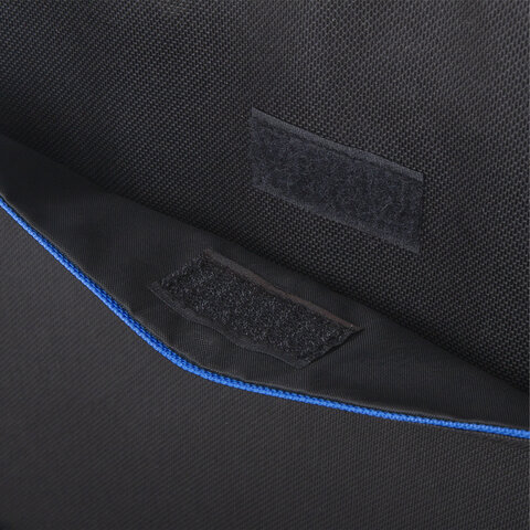 Сумка портфель BRAUBERG PRACTICAL с отделением для ноутбука 15,6", Blue line, черная, 29х40х7 см, 272603 - фото 11