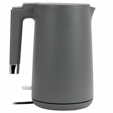 Чайник электрический с двойными стенками SONNEN KT-8719G, 1,5 л, 2200 Вт, графитовый, 454693 - фото 3