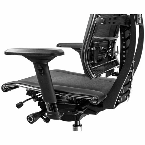 Кресло МЕТТА "YOGA" Y 4DT B2-14D, адаптивная спинка, 3D-подголовник, сверхпрочная сетка, черное - фото 11