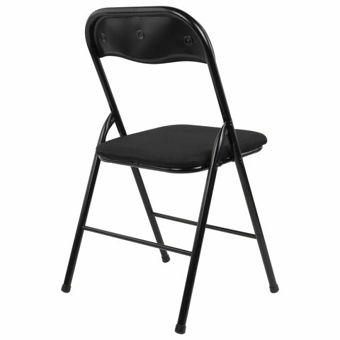 Стул складной BRABIX "Golf CF-007", чёрный каркас, чёрная ткань, гофрокороб, 533025 - фото 7